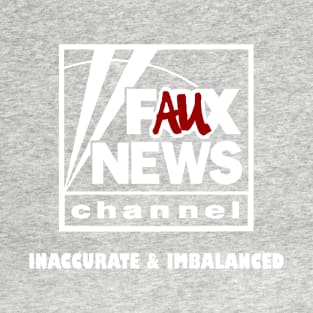 Faux News Channel White Logo T-Shirt